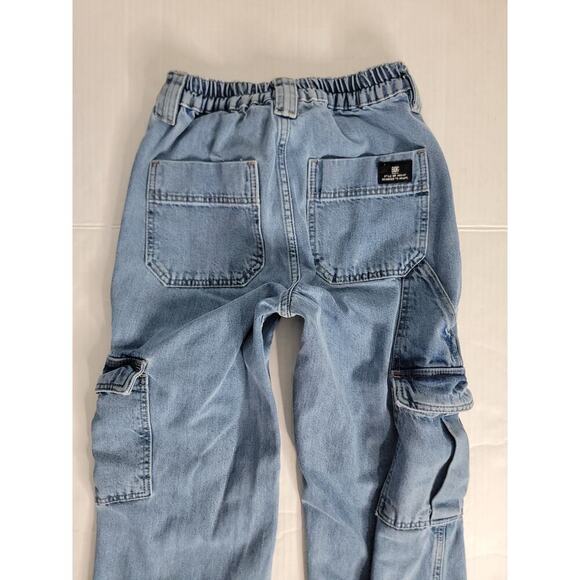 BDG Y2K Skate Cargo Jeans Baggy Womens Sz 25 Wide Leg Drapey 90s Y2K Streetwear - Picture 9 of 10